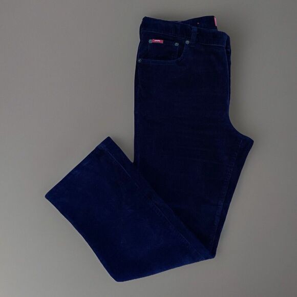 Chaps Ralph Lauren Womens 12 Purple Corduroy Jeans Bootcut Mid Rise Dark Wash - Picture 1 of 12